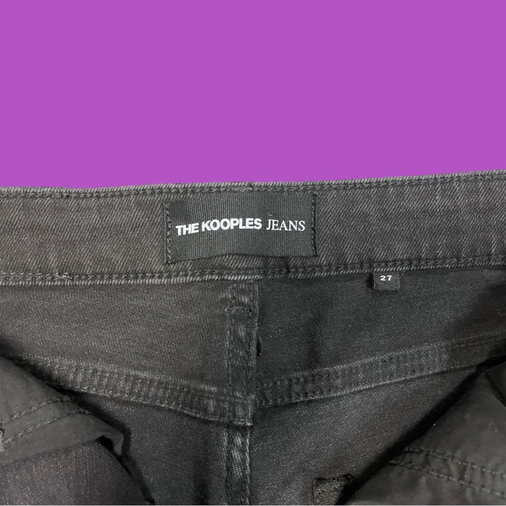 NWOT‼️The Kooples tapered relaxed fit jeans in black vintage wash. Size 27 👖 - Picture 9 of 11